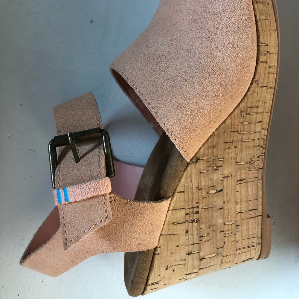 TOMS WEDGES LIGHT PINK/BLUSH | size 7.5 - Picture 6 of 6
